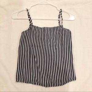 Navy-striped camisole top